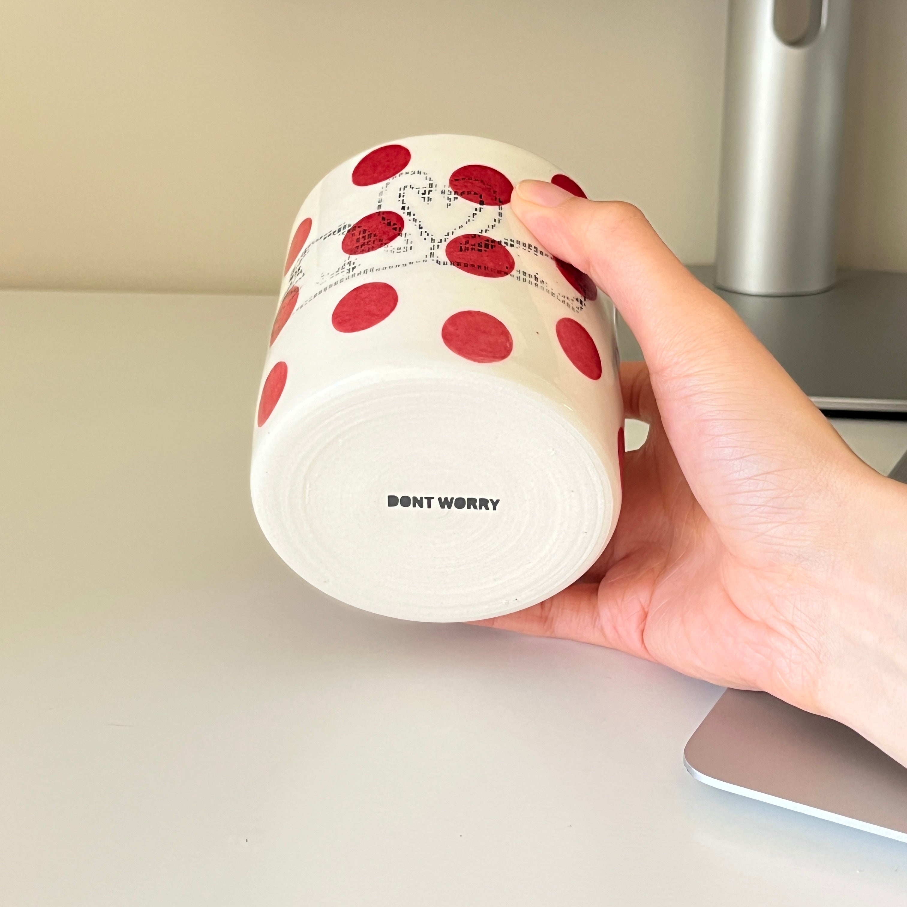 Swan Polka-Dot Cup (red)